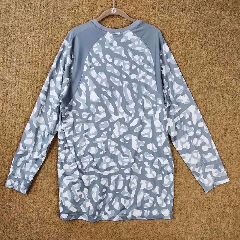 Air Jordan Jumpman Camo Gray Long Sleeve T-Shirt XXL Dri-Fit Crewneck Wicking